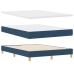 Cama Box Spring con Colchón & LED Azul 140x190 cm Tela