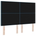 Cabecero  con botones acolchados en terciopelo azul oscuro de 140 cm