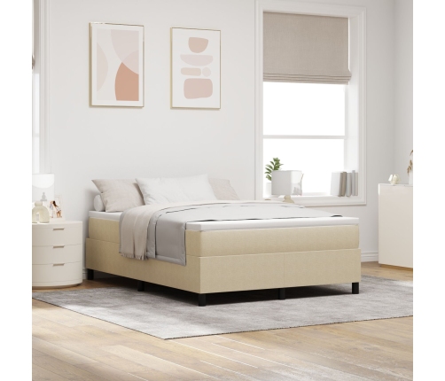 Cama Box Spring  con Colchón Verde Claro Gris 160x200 cm Tela de Corduroy