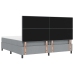 Cama de Resortes con Colchón Gris Claro 200x200 cm Tela
