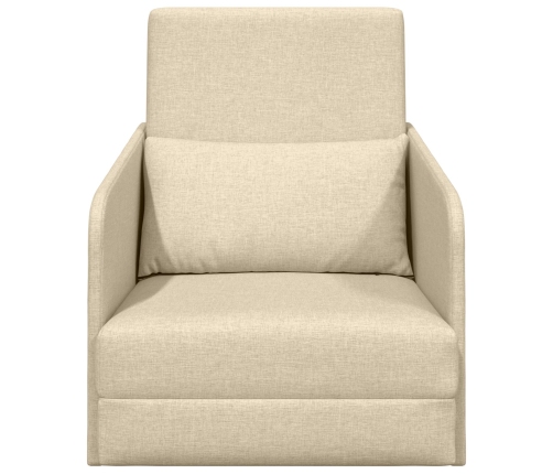 Sofá Cama  2 en 1 Crema 65x80x83 cm Tela