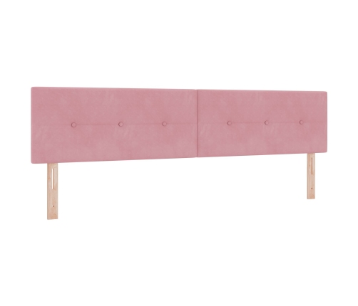 Cabecero  Acolchado con Botones Rosa 200 cm de Terciopelo