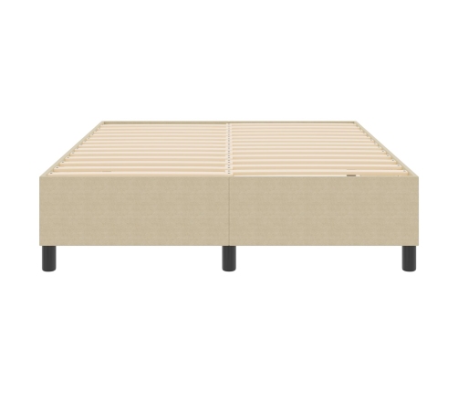 Cama con somier  Verde Claro Gris 160x200 cm Tela de Corduroy