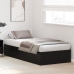 Estructura de Cama  Roble Negro 75x190 cm Madera Fina