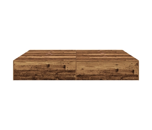 Estructura de Cama Madera Recuperada Madera de Roble Sólido