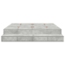 Cama con almacenamiento  Gris 200x200 cm