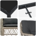 Set de Comedor de Jardín de 5 Piezas con Cojines Gris Claro Rattan PE