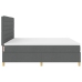 Cama con Box Spring  con colchón gris oscuro 200x200 cm tela