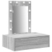 Mesa de tocador colgante  con luces LED Gris Sonoma