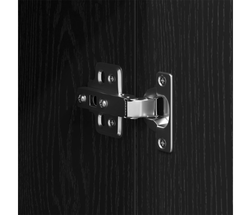 Conjunto de Muebles de Baño  Set de 3 Roble Negro Madera Diseñada