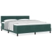 Cama Box Spring  con colchón Verde Oscuro Super King Aterciopelado