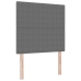 Cama con Base Tapizada  con Colchón Gris Claro 90x200 cm Tela de Terciopelo
