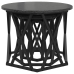 Mesas Laterales Apilables  3 pcs Negro Madera de Roble Ingenierizada