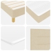 Cama con Box Spring y Colchón Crema 140x190 cm Tela