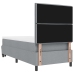 Cama con Box Spring  con Colchón y Banco Gris Claro 90x200 cm Tela