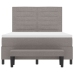 Cama con somier  con colchón & banco taupe 140x190 cm de tela