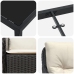 Conjunto de Comedor de Jardín  de 9 Piezas con Cojines Negro rattan Poliéster