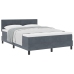 Cama con Somier  y Colchón Gris Oscuro 160x200 cm Terciopelo