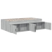 Estructura de cama de almacenamiento gris sonoma 75x190 cm