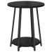 Mesa Lateral  2 pcs Negra de Madera y Metal