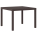 Juego de Comedor de Jardín Set de 3 Marrón Oscuro Polipropileno