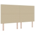 Cama con Box Spring  con Colchón Verde Claro Gris Super King Tela de Corduroy