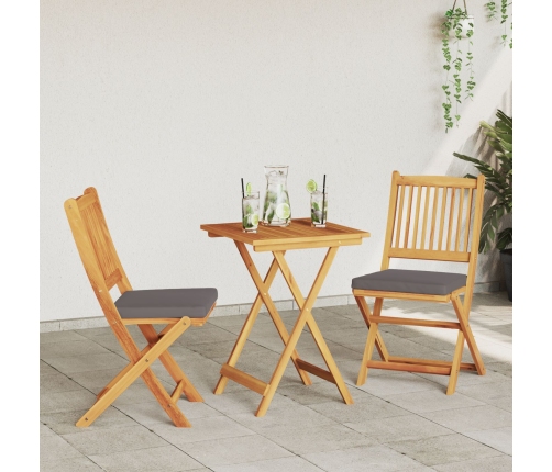 Conjunto de Bistro de Jardín de 3 Piezas  en Madera Sólida de Acacia