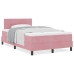 Cama con sommier y colchón  Rosa 120x200 cm Terciopelo