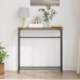 Mesa Consola  Madera Vieja 75x19,5x75 cm Madera Ingenierizada y Acero