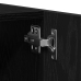 Armario de pared para baño  Negro Roble 30x30x80 cm Madera Fabricada