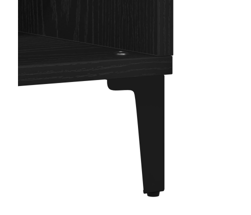 Mueble de almacenamiento Negro Roble 103,5x35x70 cm Madera elaborada