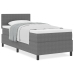 Cama con Base  con Colchón Gris Claro 90x200 cm Tela de Pana