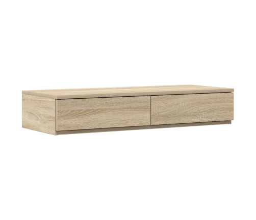 Marco de Cama con Almacenamiento Sonoma Oak Madera elaborada