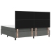 Cama con base y colchón gris oscuro 200x200 cm de tela