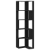 Estante Esquinero  de 5 Niveles en Roble Negro 50x50x179 cm de Madera