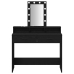 Mesa de tocador  con luces LED, Roble Negro, 100x41x140 cm
