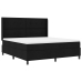 Cama con somier y colchón  Negro 180x200 cm Tela