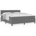 Cama con Somier  con Colchón Gris Super King Tela de Terciopelo