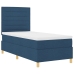 Cama Box Spring  con colchón azul 90x200 cm de tela
