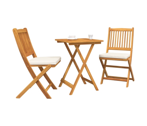 Conjunto de Comedor Exterior  Blanco Crema Madera Estándar