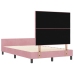 Estructura de Cama de Terciopelo Rosa  120x200 cm