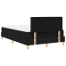 Cama con Base con Colchón y LED Negra 120x200 cm Tela