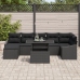 Conjunto de Sofás de Jardín Conjunto de 8 Negro