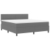Cama con Somier  con Colchón Gris Super King Tela de Terciopelo