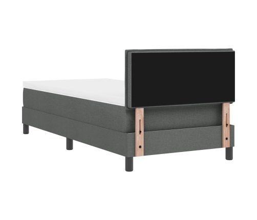 Estructura de Cama  con Colchón Gris Tela 100 x 200 cm