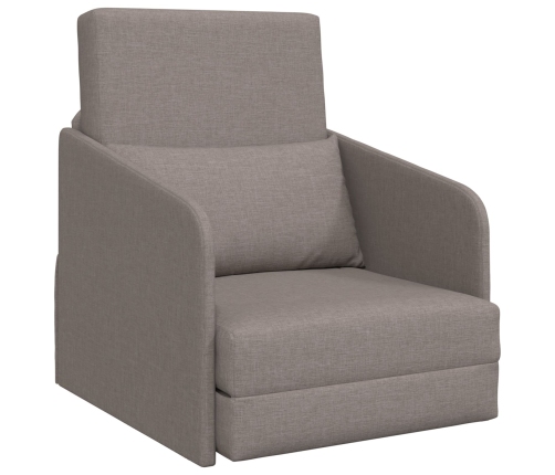 Sofá cama  2 en 1 Taupe 65x80x83 cm Tela