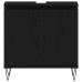 Gabinete de lavabo para baño  Negro Roble 58x33x60 cm Madera elaborada