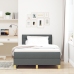 Base de Cama con Colchón Gris Oscuro 120x200 cm Tela
