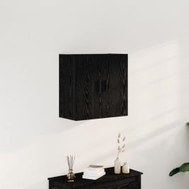 Armario de pared  roble negro 60x31x60 cm madera elaborada