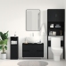 Mueble para lavabo de baño  Negro Roble 80x33x60 cm Madera elaborada